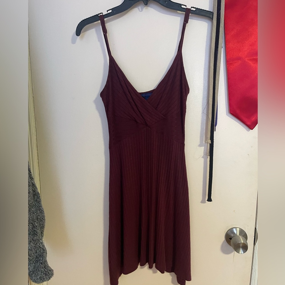 Burgundy Mini Dress